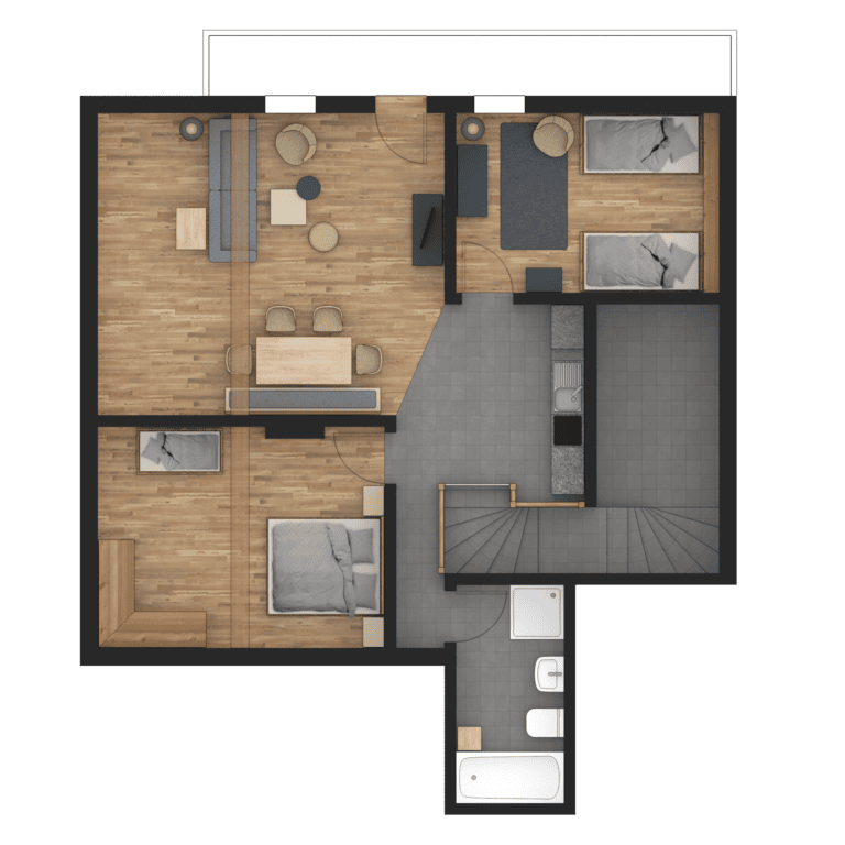 Grundriss der Wohnung Geigelstein